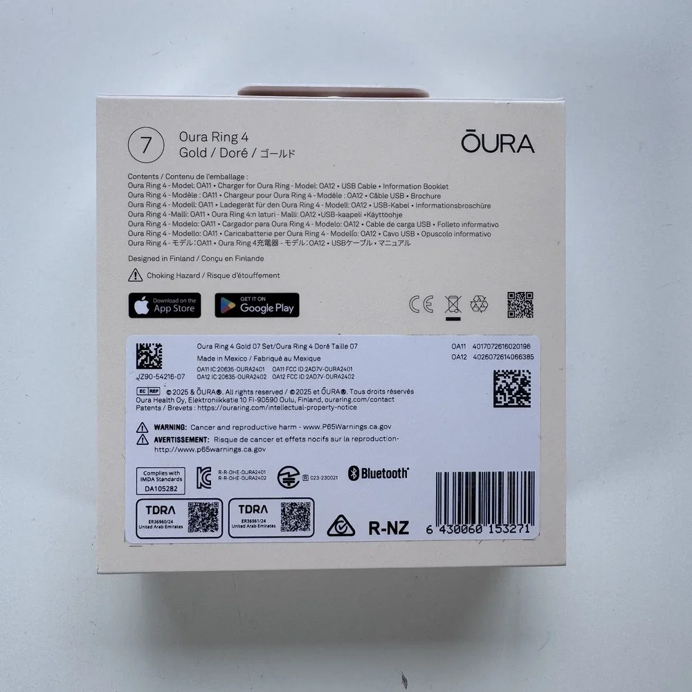 NEW OURA Ring Gen 4 Size 7 Gold Brand New Sealed Box Never Been Opened